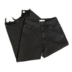 VERVET by Flying Monkey Women's High Rise Raw Step Hem Crop Flare Jeans Size 28